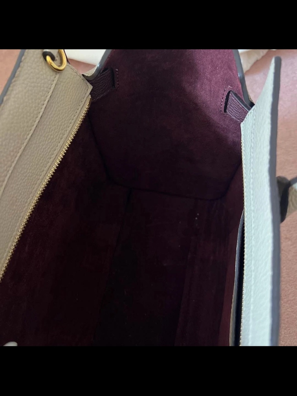 Mulberry Beige Leather Satchel with Removable Strap - Picture 6 of 7